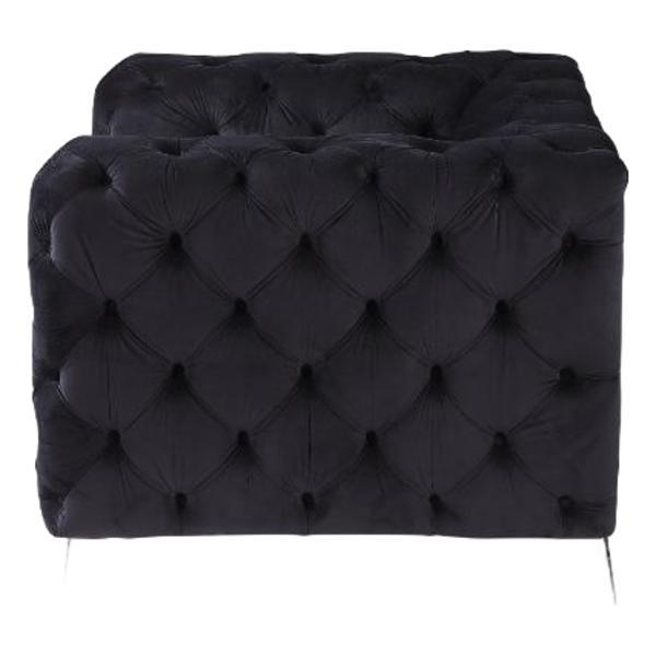 Phifina Chair - Black Velvet - Metal Leg 