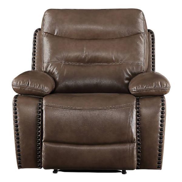 Aashi Motion Recliner - Brown Leather - Gel Match 