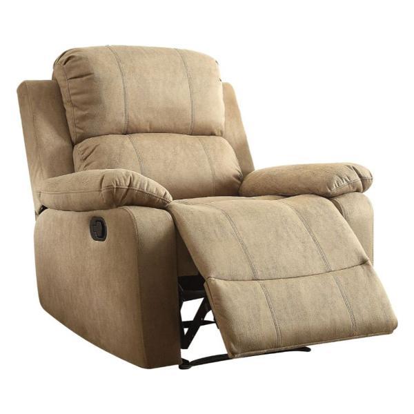 Bina Motion Recliner - Light Brown Polished Microfiber 