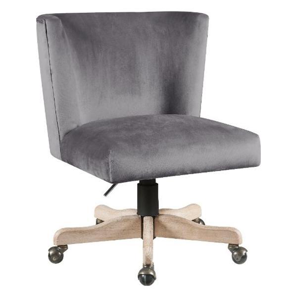 Cliasca Office Chair - Gray Velvet 