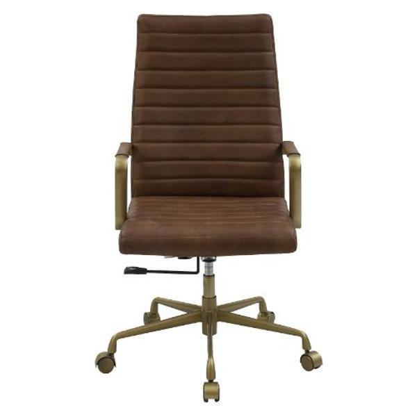Duralo Office Chair - Saturn Leather - 5 - Star Base with Casters 