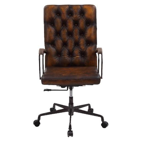 Noknas Office Chair - Brown Top Grain Leather 