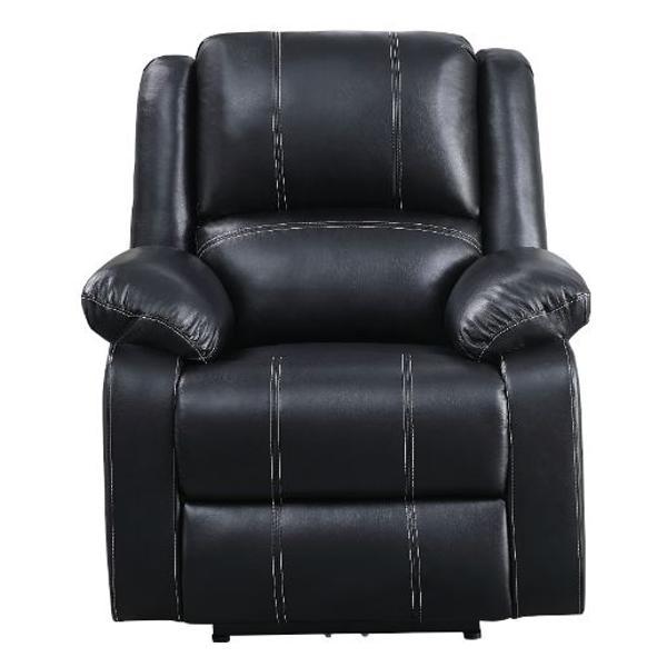 Zuriel Power Motion Recliner with USB - Black Synthetic Leather 
