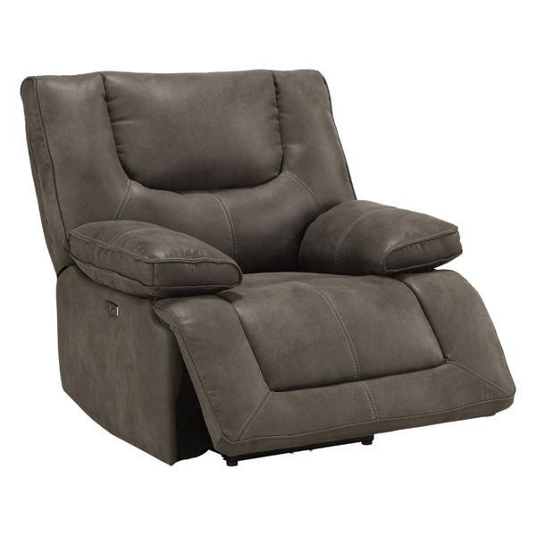 Harumi Power Motion Recliner with USB - Gray Fabric 