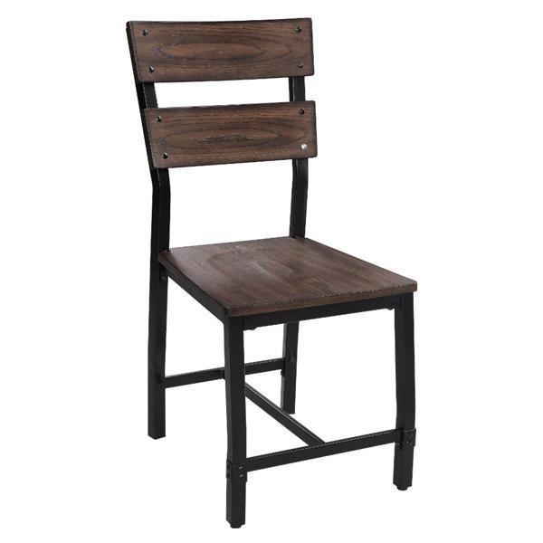 Mariatu Side Chair - Oak and Black Finish - Set of 2 