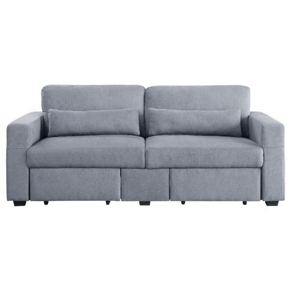 Rogyne 79 in. Loveseat with Storage - Gray Linen 