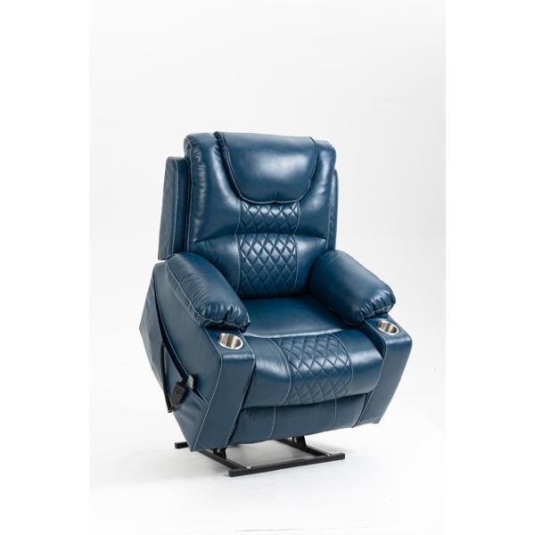 Aquaterra Recliner - Extra Large - Leather - Blue 