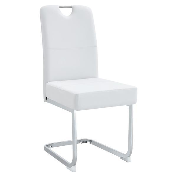 Aerwyn 38" Dining Chair - Comfortable Spring Package Seating - White Polyurethane 