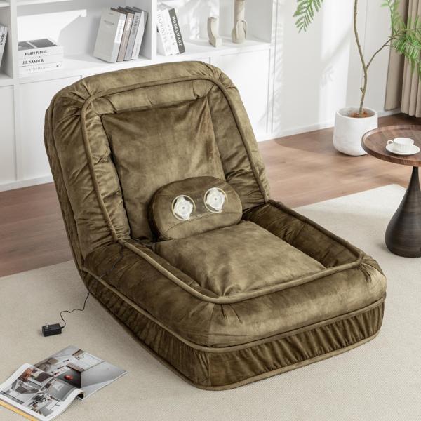 Elegancia 70" Sofa - with Massage Pillow - Green Velvet 