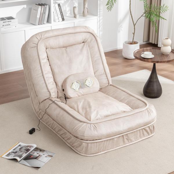 Elegancia 70" Sofa - Adjustable Backrest - Beige Velvet 
