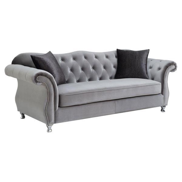 Frostine Rolled Arm Tufted Sofa - Thumbnail 4
