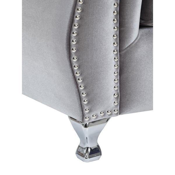 Frostine Rolled Arm Tufted Sofa - Thumbnail 5