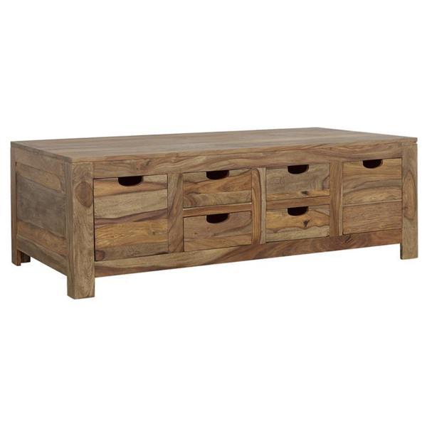 Esther 6-Drawer Solid Wood Coffee Table - Thumbnail 2