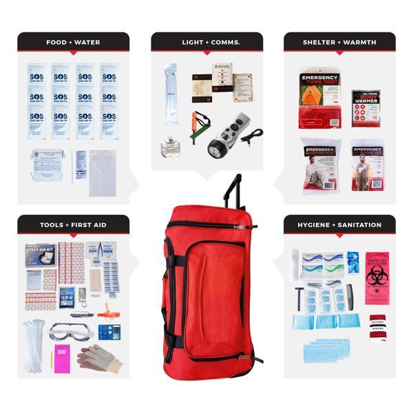 Emergency Survival Kit - Rolling Bag 