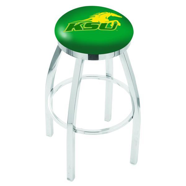 Kentucky State University Swivel Counter Stool - 25" Seat Height - Chrome Finish - Style E 