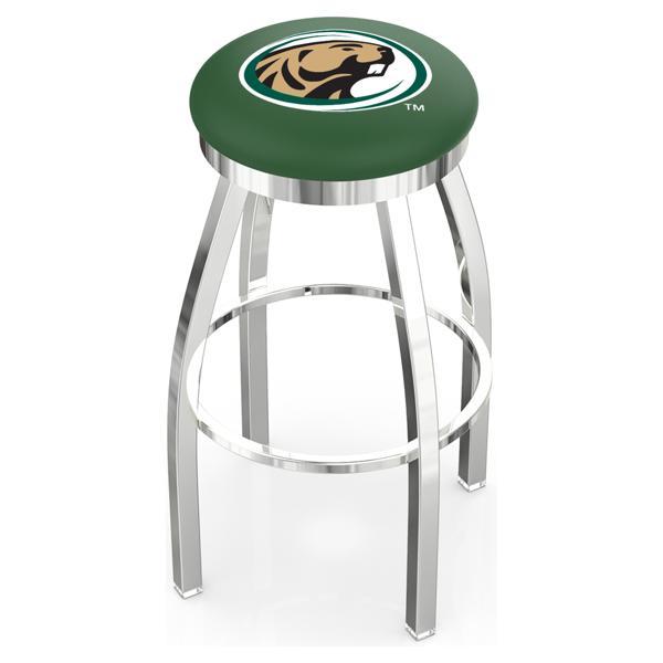 Bemidji State University Swivel Counter Stool - 25" Seat Height - Chrome Finish - Style E 