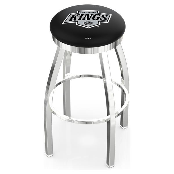 Los Angeles Kings Swivel Bar Stool - Chrome Finish - Style E 