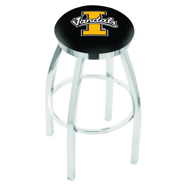University of Idaho Swivel Bar Stool - Chrome Finish - Style E 