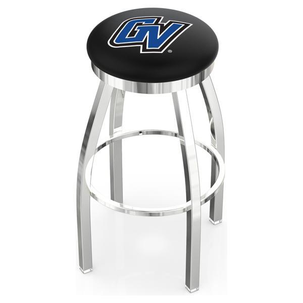Grand Valley State University Swivel Bar Stool - Chrome Finish - Style E 