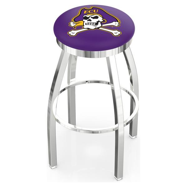 East Carolina University Swivel Bar Stool - Chrome Finish - Style E 