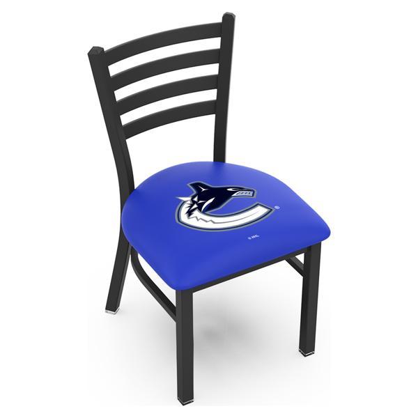 Vancouver Canucks Chair - Black Wrinkle Finish - 18" Seat Height - Commercial Grade Vinyl 
