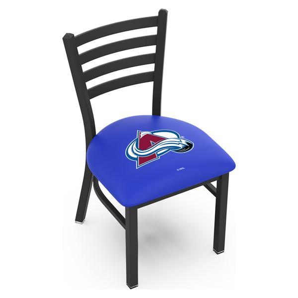 Colorado Avalanche Chair - Black Wrinkle Finish - 18" Seat Height - Commercial Grade Vinyl 