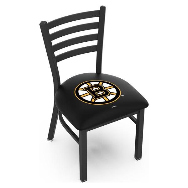 Boston Bruins Chair - Black Wrinkle Finish - 18" Seat Height - Commercial Grade Vinyl 