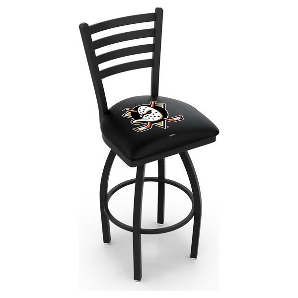 Anaheim Ducks Swivel Counter Stool - 25" Seat Height - Black Wrinkle Finish 