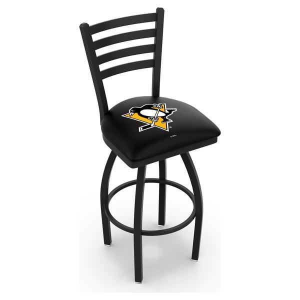 Pittsburgh Penguins Swivel Counter Stool - 25" Seat Height - Black Wrinkle Finish 