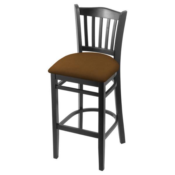 Hampton Series 30" Bar Stool - Jailhouse Style Back - Commercial Grade Vinyl Seat - Solid Beech Wood Frame 