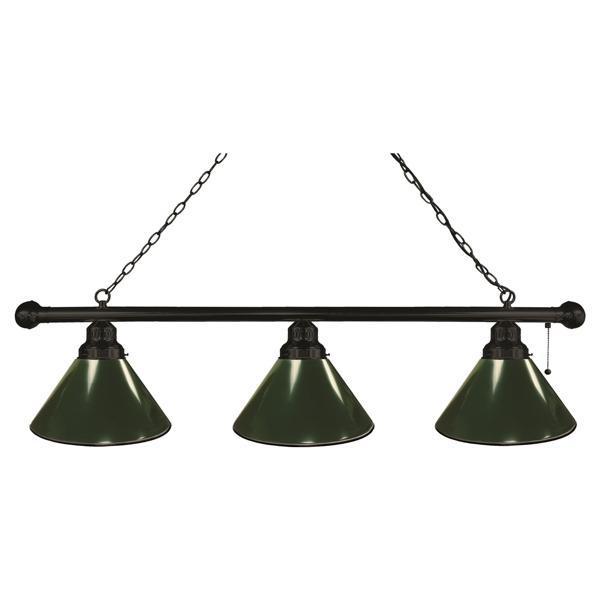 Green 3-Shade Billiard Light - Polypropylene Shades 