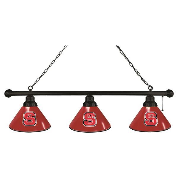 North Carolina State University 3-Shade Billiard Light - Polypropylene Shades 