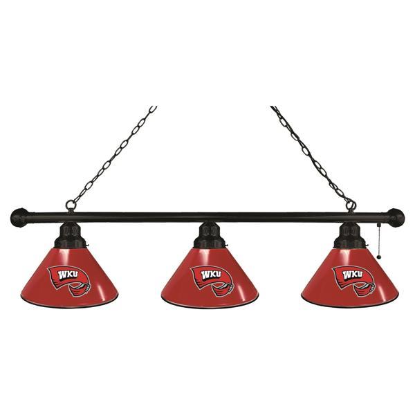 Western Kentucky University 3-Shade Billiard Light - Polypropylene Shades 