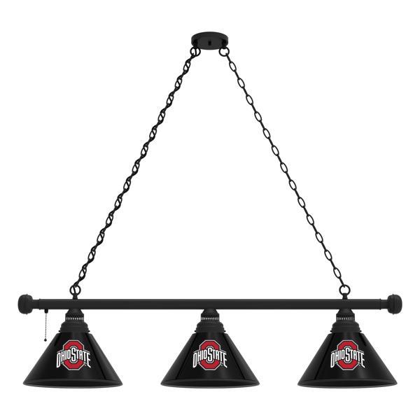 Ohio State University 3-Shade Billiard Light - Polypropylene Shades 