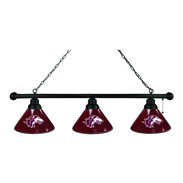Southern Illinois University 3-Shade Billiard Light - Polypropylene Shades 