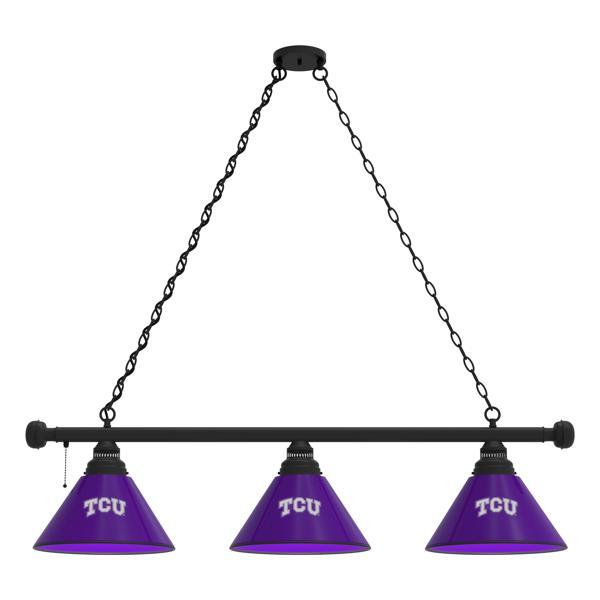 Texas Christian University 3-Shade Billiard Light - Polypropylene Shades 