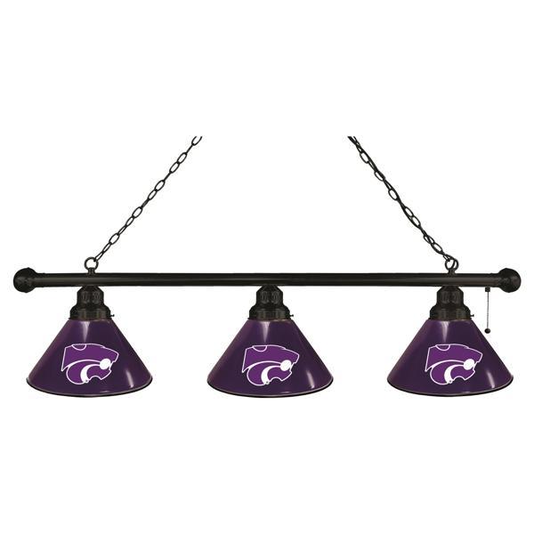 Kansas State University 3-Shade Billiard Light - Polypropylene Shades 