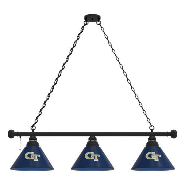 Georgia Tech 3-Shade Billiard Light - Polypropylene Shades 