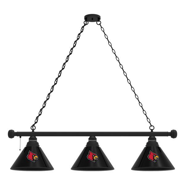 University of Louisville 3-Shade Billiard Light - Polypropylene Shades 