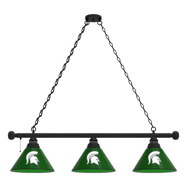 Michigan State University 3-Shade Billiard Light - Polypropylene Shades 