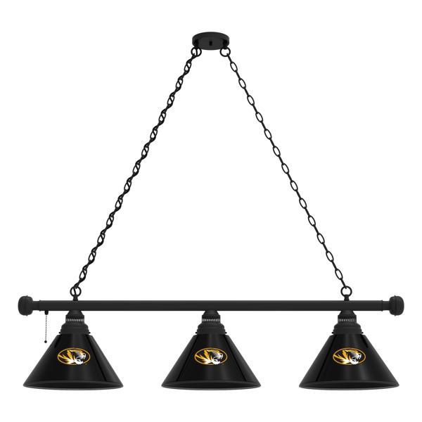 University of Missouri 3-Shade Billiard Light - Polypropylene Shades 