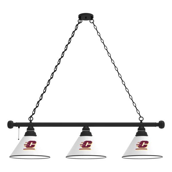 Central Michigan University 3-Shade Billiard Light - Polypropylene Shades 