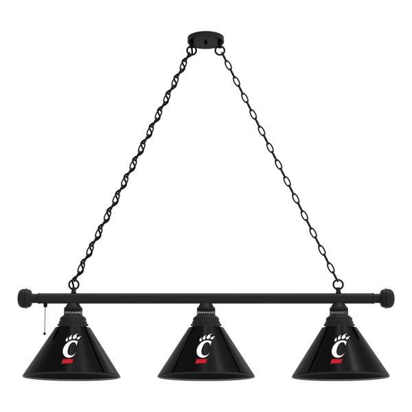 University of Cincinnati 3-Shade Billiard Light - Polypropylene Shades 