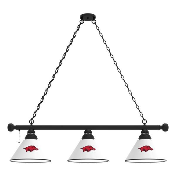 University of Arkansas 3-Shade Billiard Light - Polypropylene Shades 