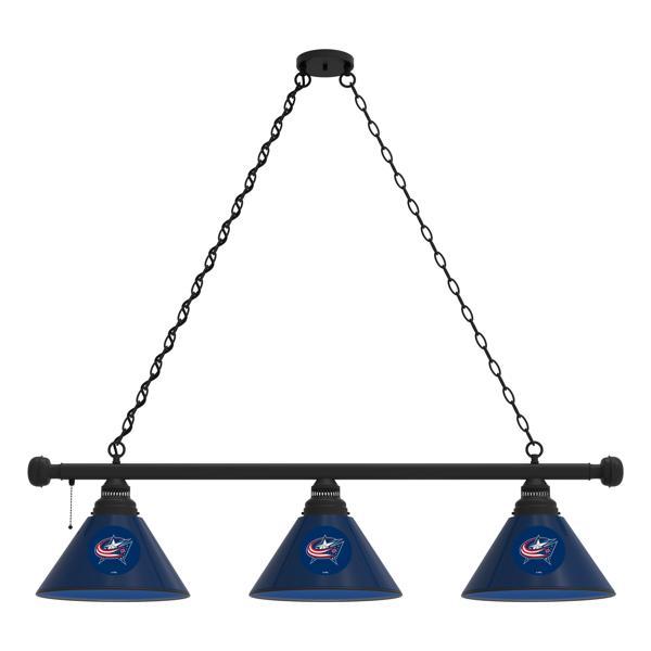 Columbus Blue Jackets 3-Shade Billiard Light - Polypropylene Shades 