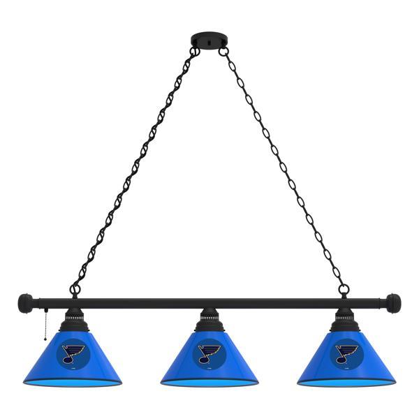 St Louis Blues 3-Shade Billiard Light - Polypropylene Shades 