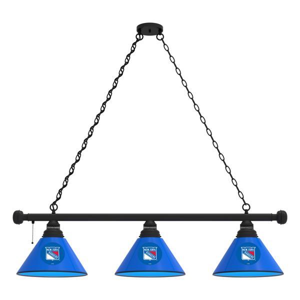 New York Rangers 3-Shade Billiard Light - Polypropylene Shades 
