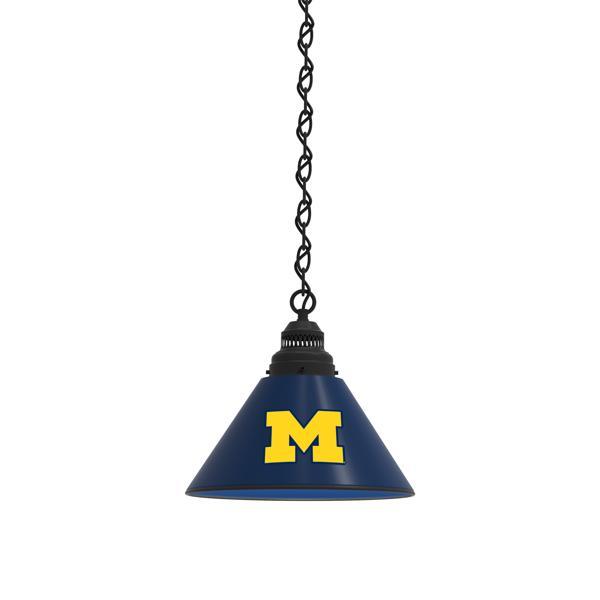 University of Michigan 11" Single Shade Pendant Light - 4 Hang Chain - UL Approved 