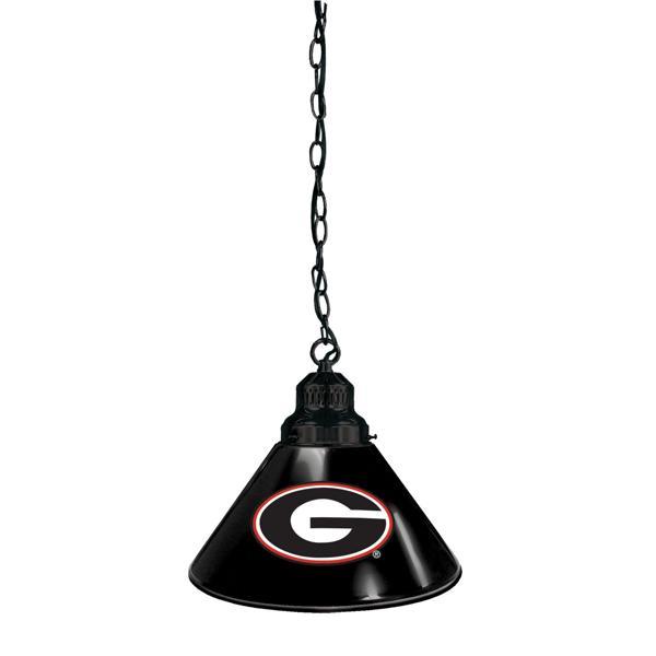 University of Georgia G 11" Single Shade Pendant Light - 4 Hang Chain - UL Approved - Logo 2 