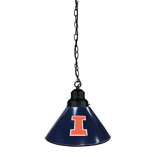 University of Illinois 11" Single Shade Pendant Light - 4 Hang Chain - UL Approved 